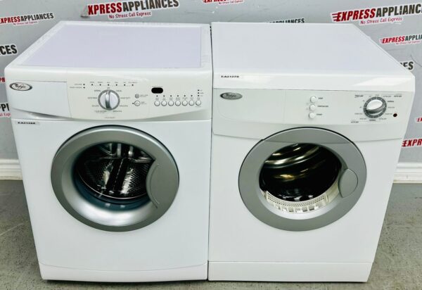Used Whirlpool 24” Stackable Washer and Dryer Set WFC7500VW2, YWED7500VW For Sale