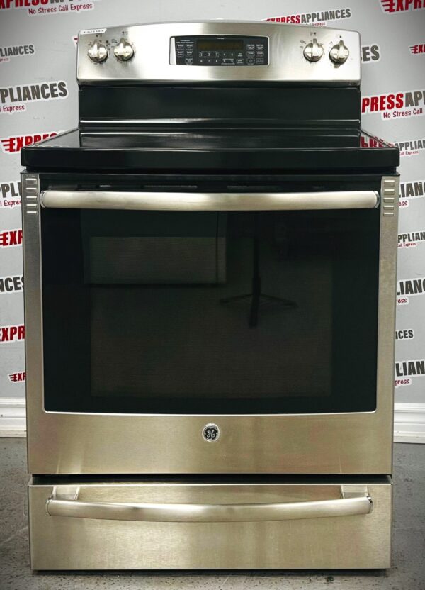 Used GE Freestanding 30” Glass Stove PCB910SF1SS For Sale