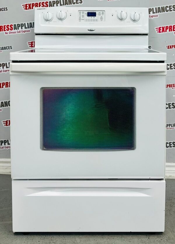 Used Whirlpool 30” Stand Alone Glass Stove WERP4101SQ 0 For Sale