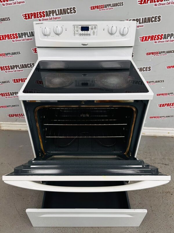 Used Whirlpool 30” Stand Alone Glass Stove WERP4101SQ 0 For Sale