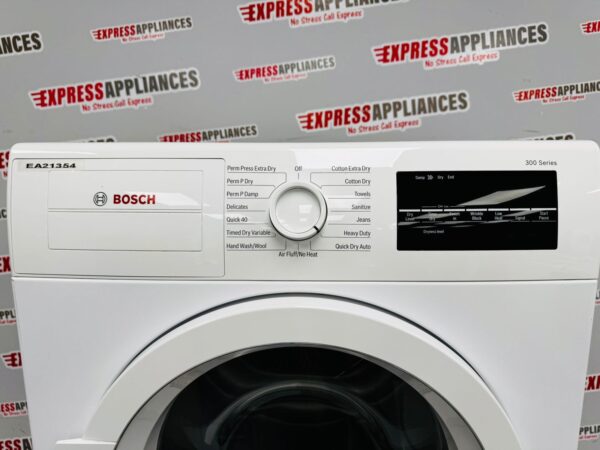 Used Bosch Washer and Dryer 24” Stackable Ventless Set WAT28400UC, WTG86400UC/07 For Sale