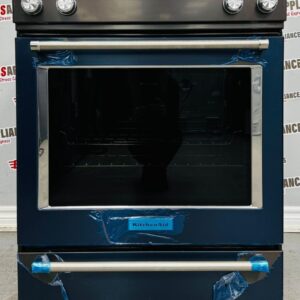 Open Box KitchenAid 30” Slide-In Glass-Top Stove YKSEG700EBS6 For Sale