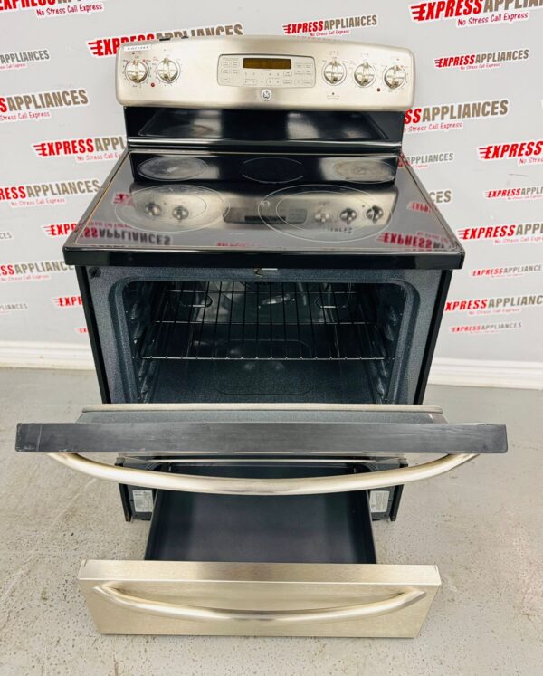 Used GE 30” Stand Alone Glass Stove JCBP800ST1SS For Sale