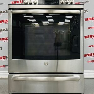 Used GE Freestanding 30” Glass Stove PCB985SK1SS For Sale