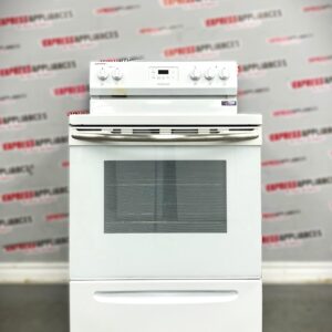 Used Frigidaire Freestanding Electric 30” Glass Top Stove FCRE305CAWE For Sale