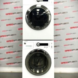 Used GE 24” Stackable Washer and Dryer Set WCVH4800K2WW, PCVH480EK0WW Set For Sale