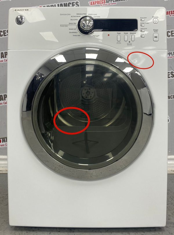 Used GE Electric 24” Stackable Dryer PCVH480EK0WW SKU: EA22755 For Sale