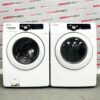 Used Samsung 27” Stackable Washer and Dryer Set WF210ANWXAC 01, DV210AEWXAC 01