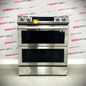 Used Samsung Double Oven Slide-In 30” Induction Range NE63T8951SS For Sale
