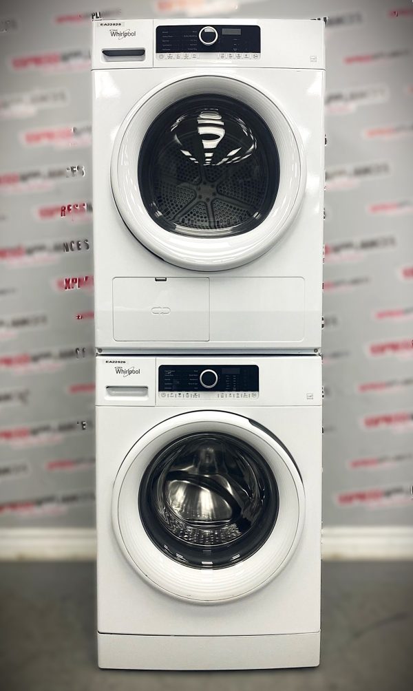 Used Whirlpool 24” Washer and Ventless Dryer Set WFW3090JW0 YWHD3090GW0 For Sale