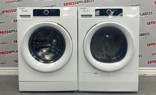 Used Whirlpool 24” Washer and Ventless Dryer Set WFW3090JW0 YWHD3090GW0 For Sale