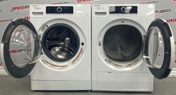 Used Whirlpool 24” Washer and Ventless Dryer Set WFW3090JW0 YWHD3090GW0 For Sale