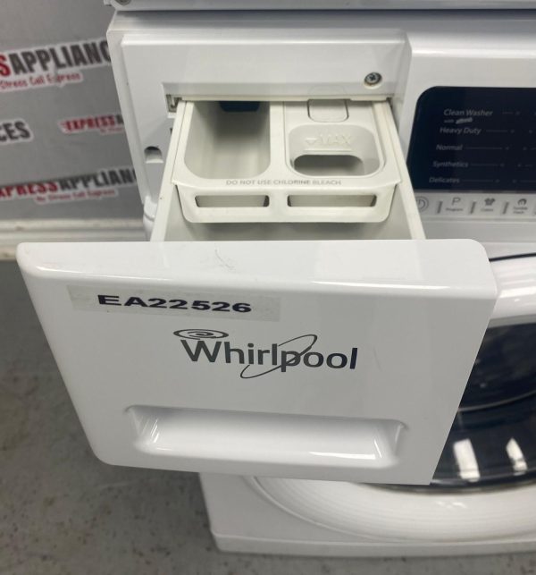 Used Whirlpool 24” Washer and Ventless Dryer Set WFW3090JW0 YWHD3090GW0 For Sale