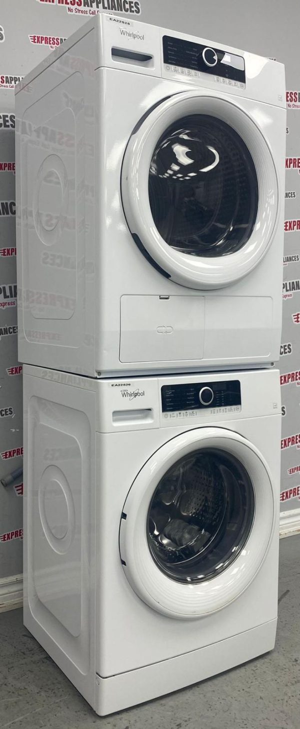 Used Whirlpool 24” Washer and Ventless Dryer Set WFW3090JW0 YWHD3090GW0 For Sale