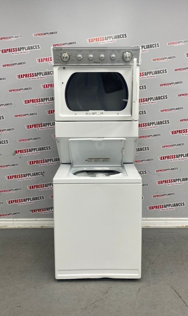 Used Whirlpool Laundry Center 27” Washer and Dryer YWET4027EW1 For Sale
