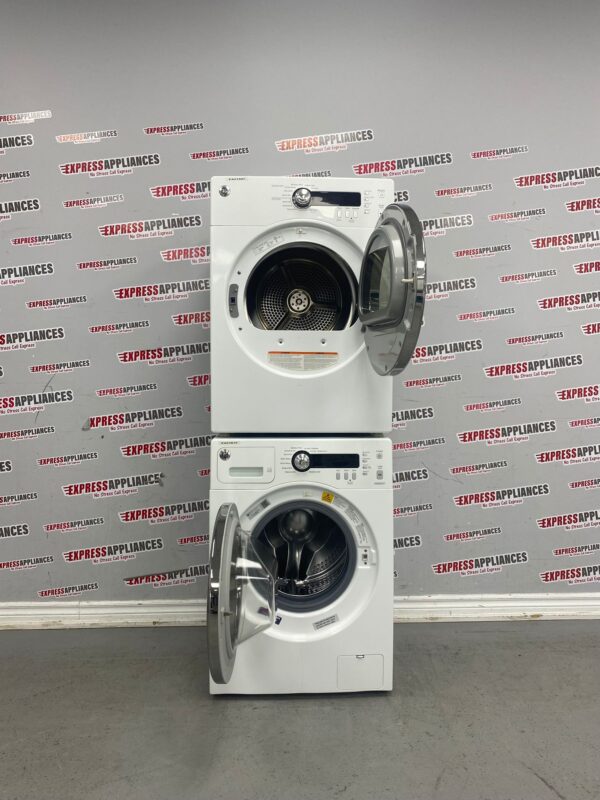 Used GE 24” Washer and Dryer Set WCVH4800K2WW, PCVH480EK0WW Set For Sale