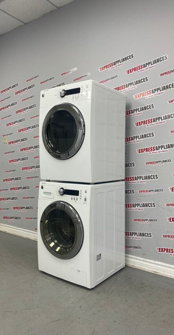 Used GE 24” Washer and Dryer Set WCVH4800K2WW, PCVH480EK0WW Set For Sale