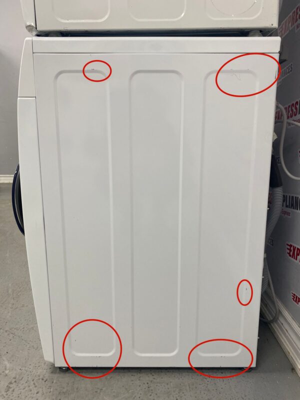 Used Samsung Front Load Washer/Dryer 24” Stackable Set WW22K6800AW/A2 DV22K6800EW/AC For Sale