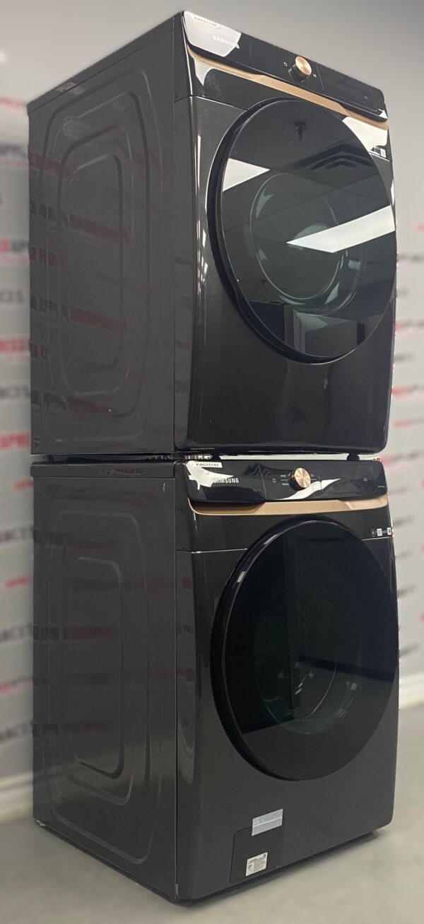 Open Box Samsung Front Load Washer and Dryer 27” Set WF46BG6500AV DVE46BG6500V For Sale