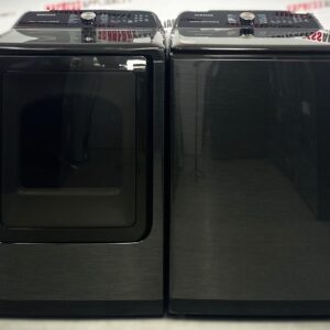 Open Box Samsung Washer and Dryer Side By Side Set WA50A5400AV DVE50A5405V