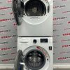 Used Samsung Front Load Washer and Dryer 24” Stackable Set WW22K6800AWA2 DV22K6800EWAC For Sale (3)