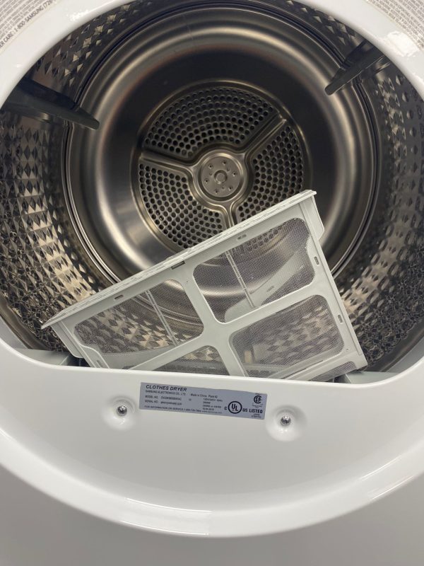 Used Samsung Front Load Washer and Dryer 24” Stackable Set WW22K6800AW/A2 DV22K6800EW/AC For Sale