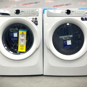 Used LG 27” Front Load	Washing Machine and Electric Dryer Stackable Set WM2650HRA DLE2150R For Sale