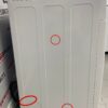 Used GE 24” Front Load Washer and Dryer WCVH4800K2WW PCVH480EK0WW Set washer left side damage