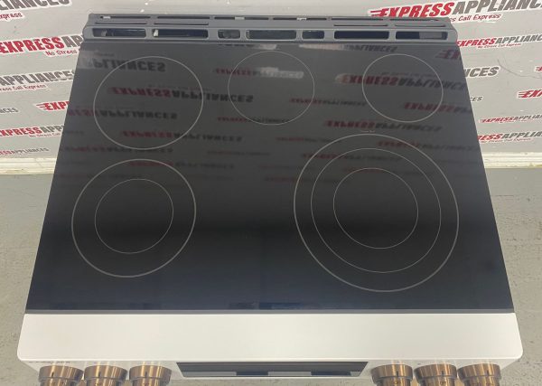 Open Box GE Café 30” Slide-In Glass Top Doble Oven Stove CCES750P4M4W2 For Sale