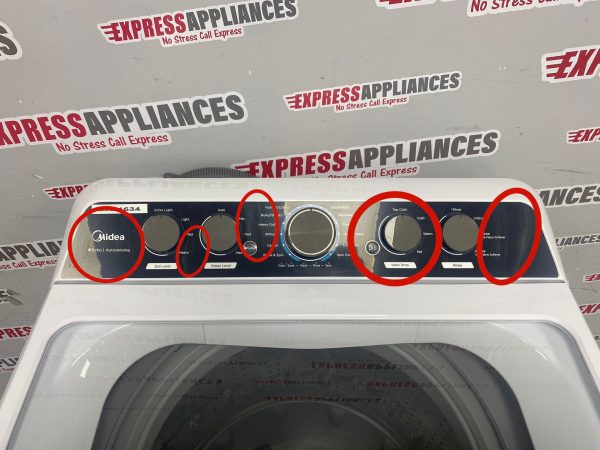 Open Box Midea 27” Top Load Washing Machine MLV47C3AWW For Sale