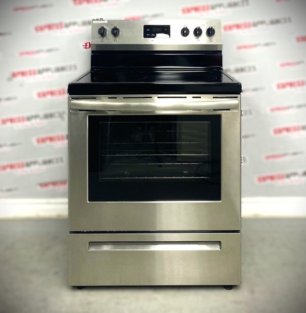 Used Frigidaire 30” Freestanding Glass Top Stove FCRE305CASK For Sale