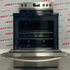 Used Frigidaire 30” Freestanding Glass Top Stove FCRE305CASK open door