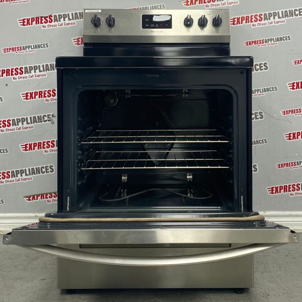 Used Frigidaire 30” Freestanding Glass Top Stove FCRE305CASK For Sale