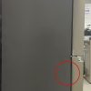 Used Hisense 36” French Door Refrigerator RQ22N6ASD damage right side