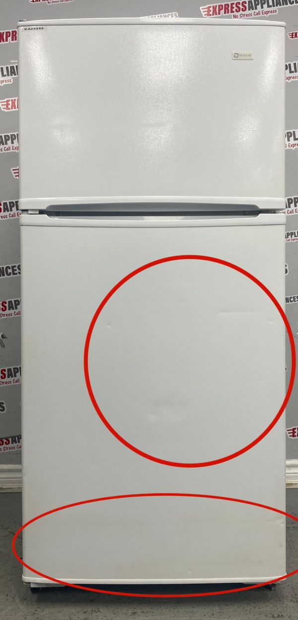 Used Maytag 28” Top Freezer Refrigerator MTL1502AEW For Sale