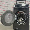 Used Samsung 27” Front Load Flex Wash Washing Machine WV60M9900AVA5 open doors