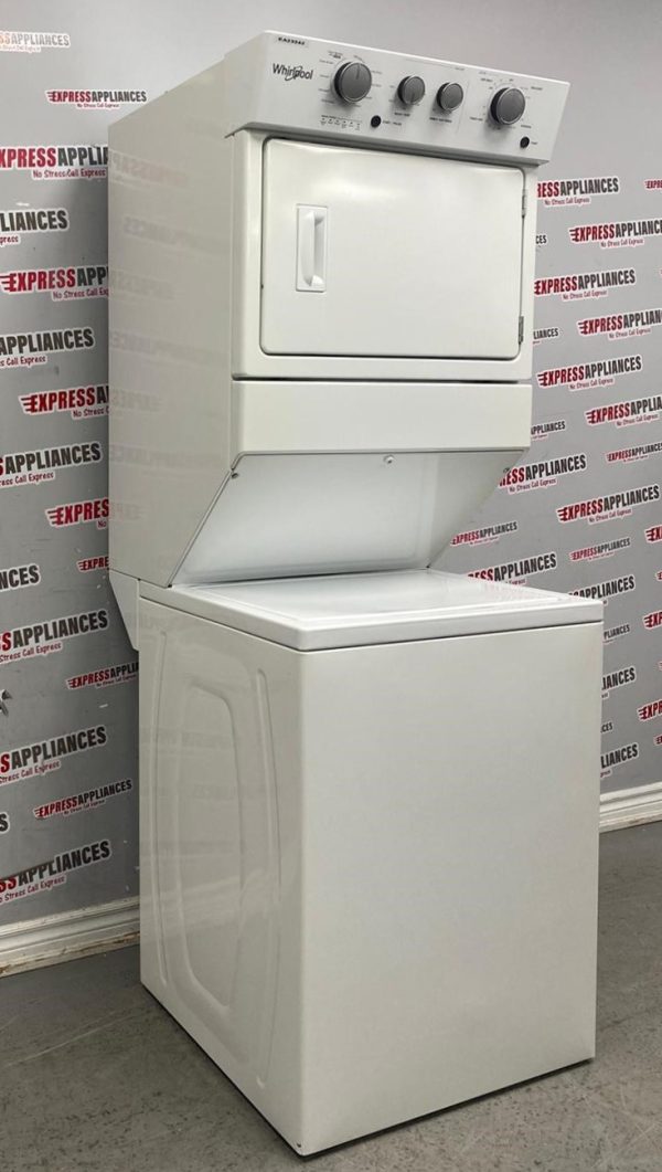 Used Whirlpool 27” Laundry Center Washer and Dryer YWET4027HW0 For Sale