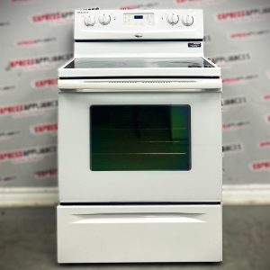 Used Whirlpool Freestanding Glass Top 30” Stove YWFE361LVQ0 (1)