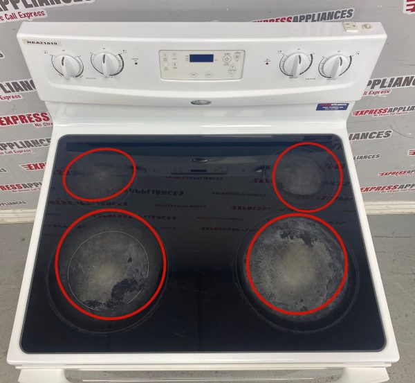 Used Whirlpool Freestanding Glass Top 30” Stove YWFE361LVQ0 For Sale