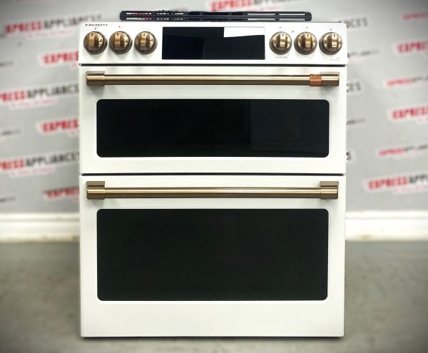 Open Box GE Café 30” Slide-In Glass Top Doble Oven Stove CCES750P4M4W2 For Sale (EAC22311)