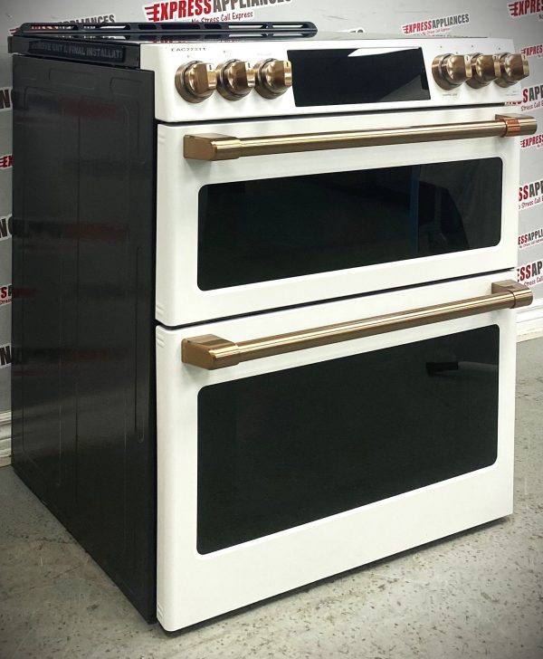 Open Box GE Café 30” Slide-In Glass Top Doble Oven Stove CCES750P4M4W2 For Sale (EAC22311)