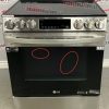 Used LG 30” Slide In Glass Top Stove LSEL633CF00 damage front