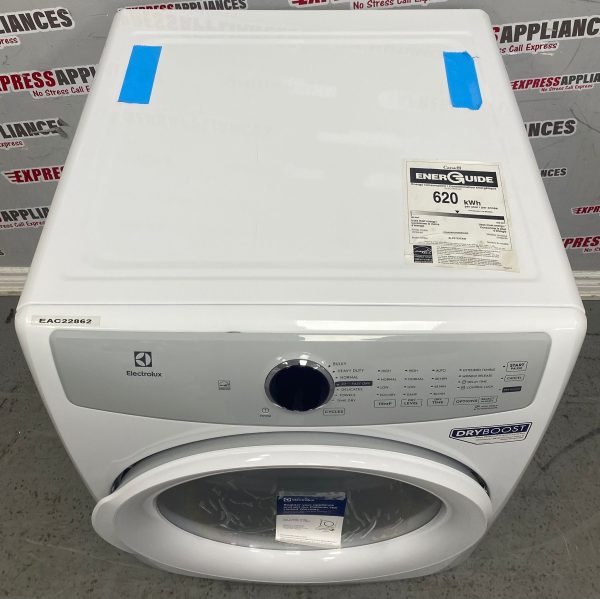 Open Box Electrolux 27” Electric Stackable Dryer ELFE733CAW0 SKU: EAC22862 For Sale