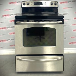 Used GE 30” Freestanding Glass Top Stove JCBP660ST1SS For Sale