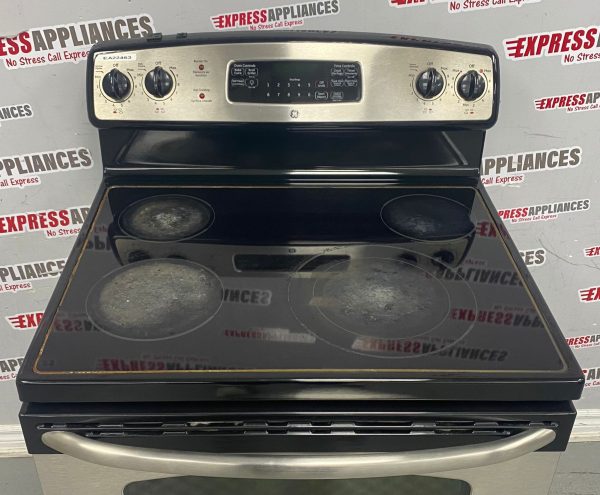 Used GE 30” Freestanding Glass Top Stove JCBP660ST1SS For Sale