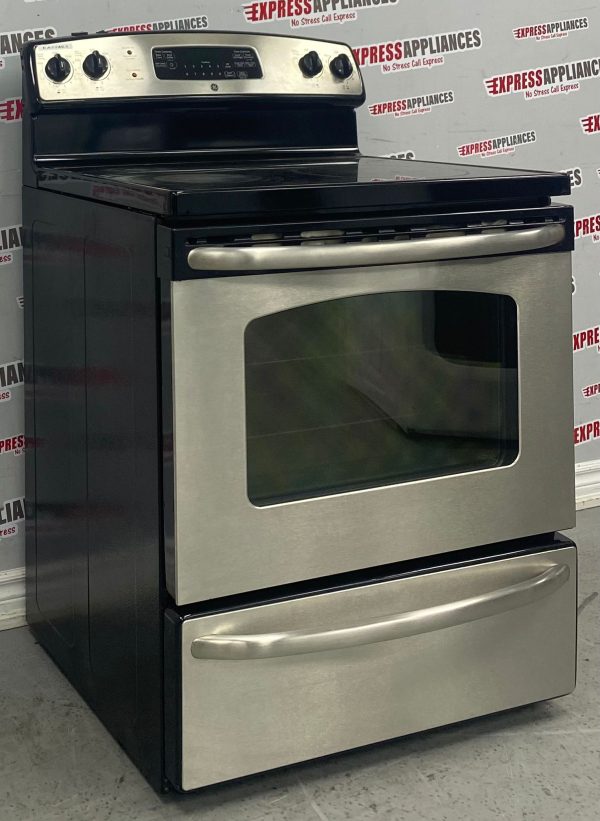 Used GE 30” Freestanding Glass Top Stove JCBP660ST1SS For Sale