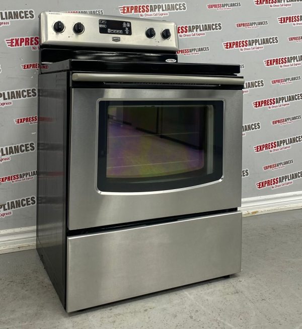 Used Maytag Freestanding Glass Top 30” Stove YMER7765WS3 For Sale