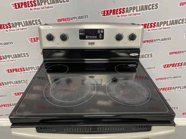 Used Maytag Freestanding Glass Top 30” Stove YMER7765WS3 For Sale