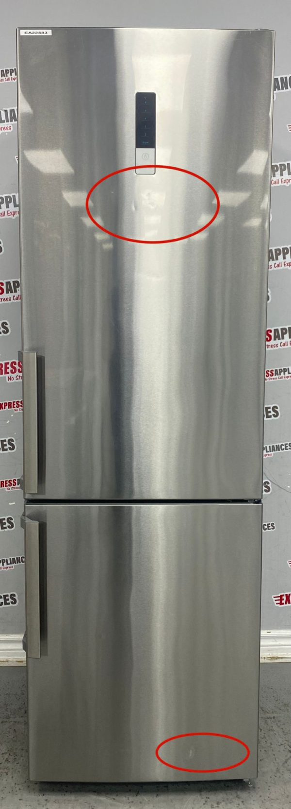 Used Moffat 24” Counter Depth Bottom Freezer Refrigerator MBE11DSLASS For Sale