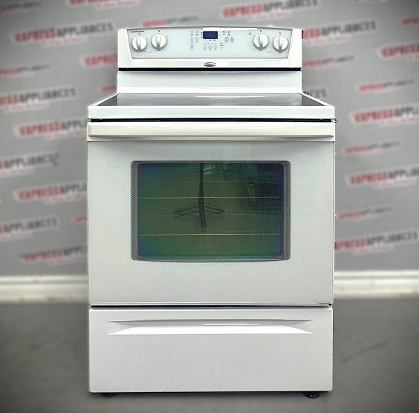 Used Whirlpool Freestanding Glass Top 30” Stove WERP4110SQ0 For Sale